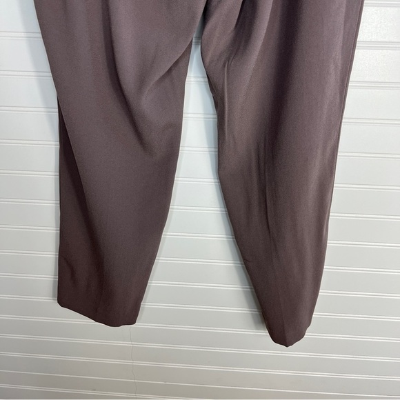 Babaton Jogger Pants Cropped Dexter Sz 12 Brown  Tapered Leg High Waisted - Picture 7 of 12